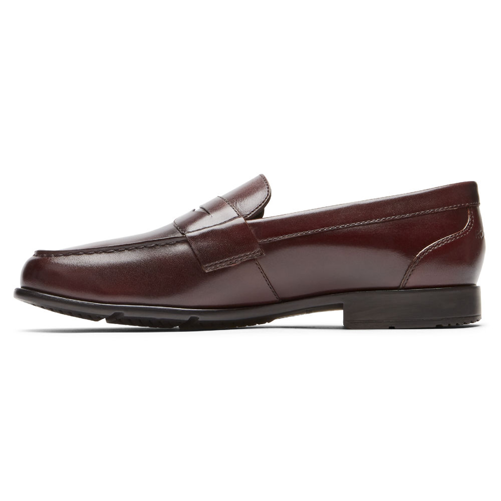 Rockport Loafers For Mens Dark Brown - Classic Penny - QO0247985